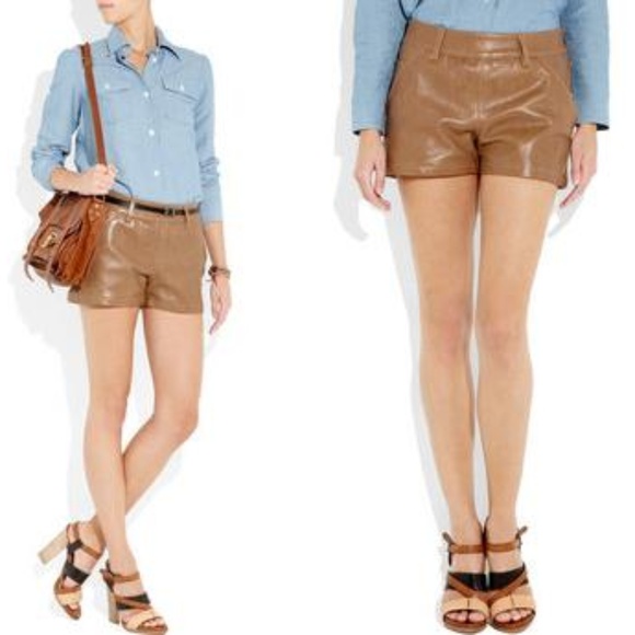 A.P.C. Pants - A.P.C. Leather Shorts size 6